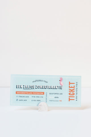 Ticket voor een zalige zomervakantie